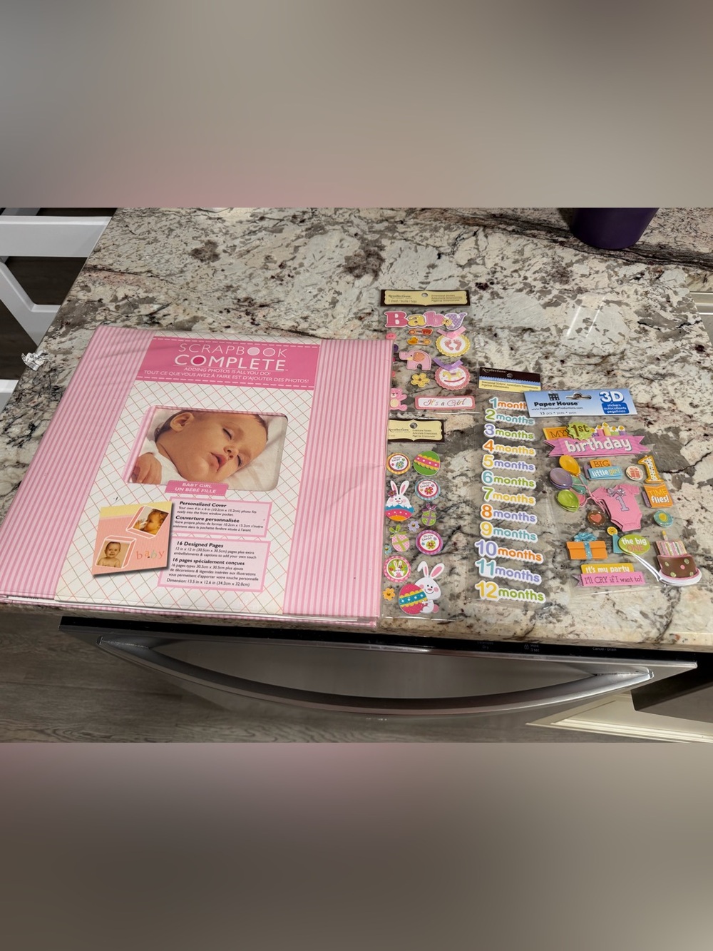 Tapestry By CR Gibson Complete Scrapbook  Album 12x12 Baby W/ Extra Stickers New